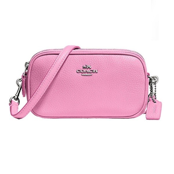 Shop Coach Pebble Leather Crossbody Pouch Free Shipping Today