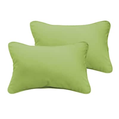 Sorra Home Sloane Apple Green 12 x 24-inch Indoor/ Outdoor Pillow Set