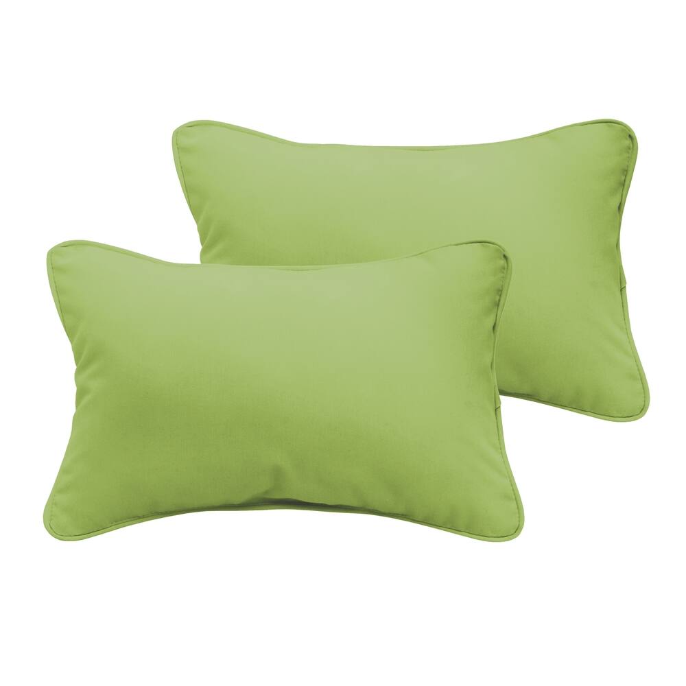 Sorra Home Sloane Apple Green 12 x 24-inch Indoor/ Outdoor Pillow Set