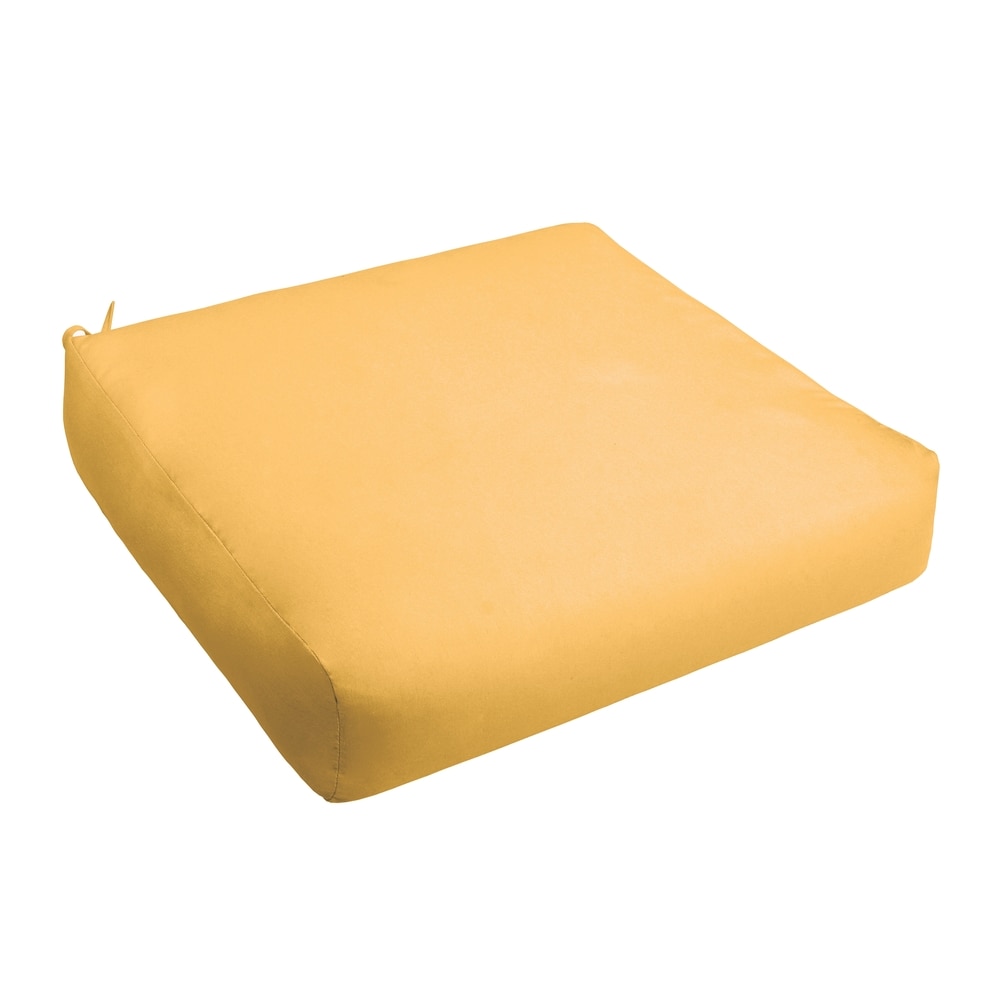 Sorra Home Sloane Butter Yellow Indoor/ Outdoor Square Cushion