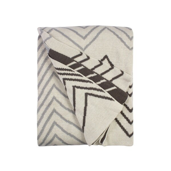 Handmade Fenway Grey Throw Blanket (India)