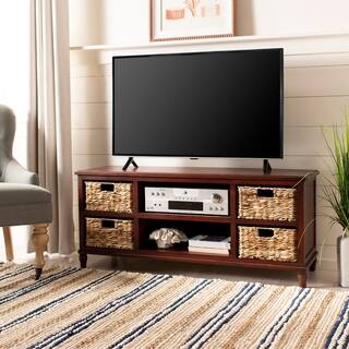 Cherry Finish Tv Stands Entertainment Centers Online At Safavieh Rooney Cherry 4 Drawer Storage Entertainment Console