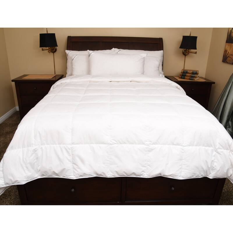 Downia Luxury All Season White Goose Down Duvet (Includes 2 Comforters