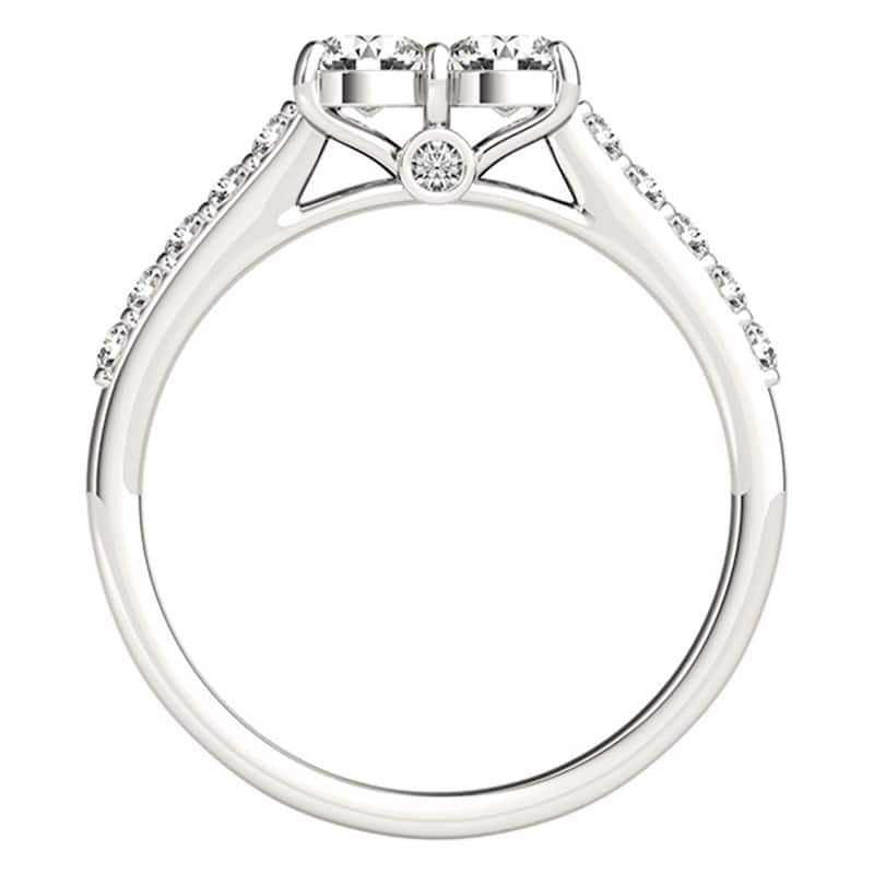 Auriya 14k Gold 1/2 carat TW Round 2-Stone Diamond Engagement Ring