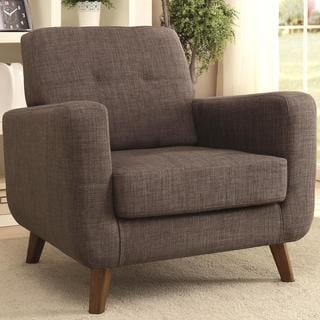 Marina Mid-century Design Grey Upholstered Accent Chair - Bed Bath & Beyond - 11157401