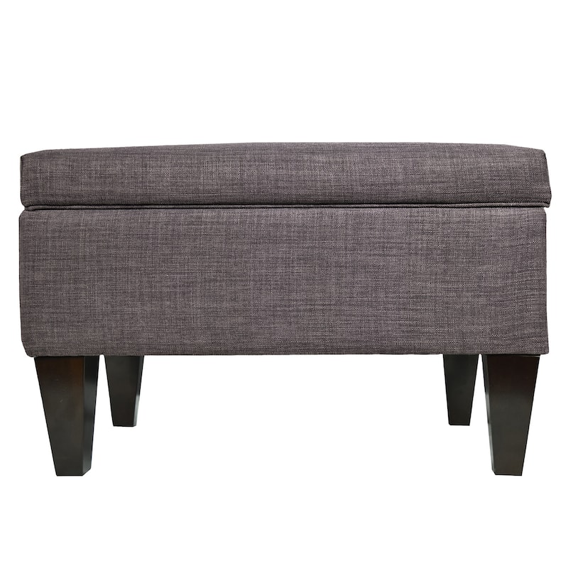 MJL Furniture Brooklyn Upholstered Square Legged Storage Ottoman