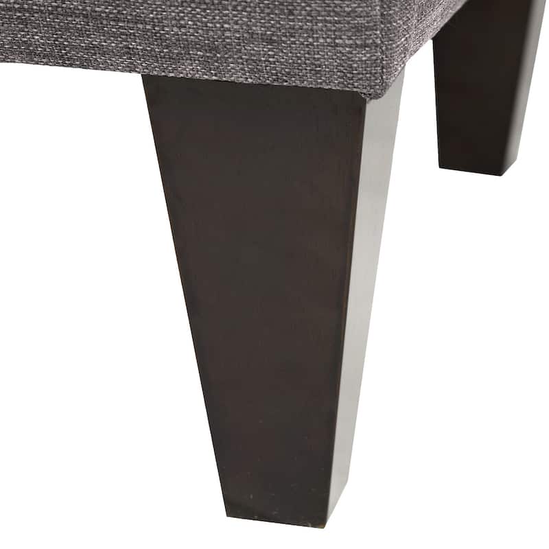 MJL Furniture Brooklyn Upholstered Square Legged Storage Ottoman