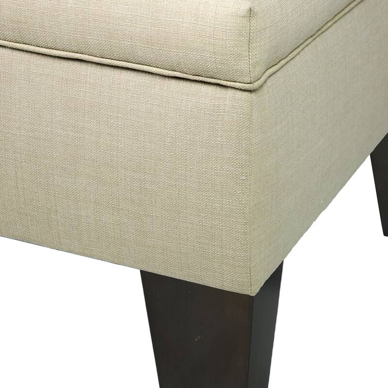 MJL Furniture Brooklyn Upholstered Square Legged Storage Ottoman