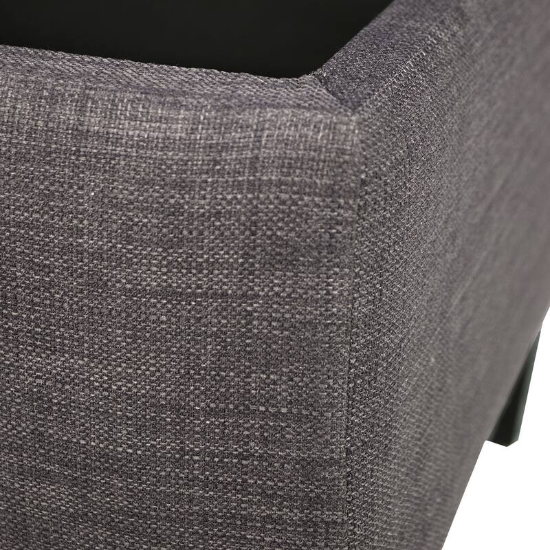 MJL Furniture Brooklyn Upholstered Square Legged Storage Ottoman