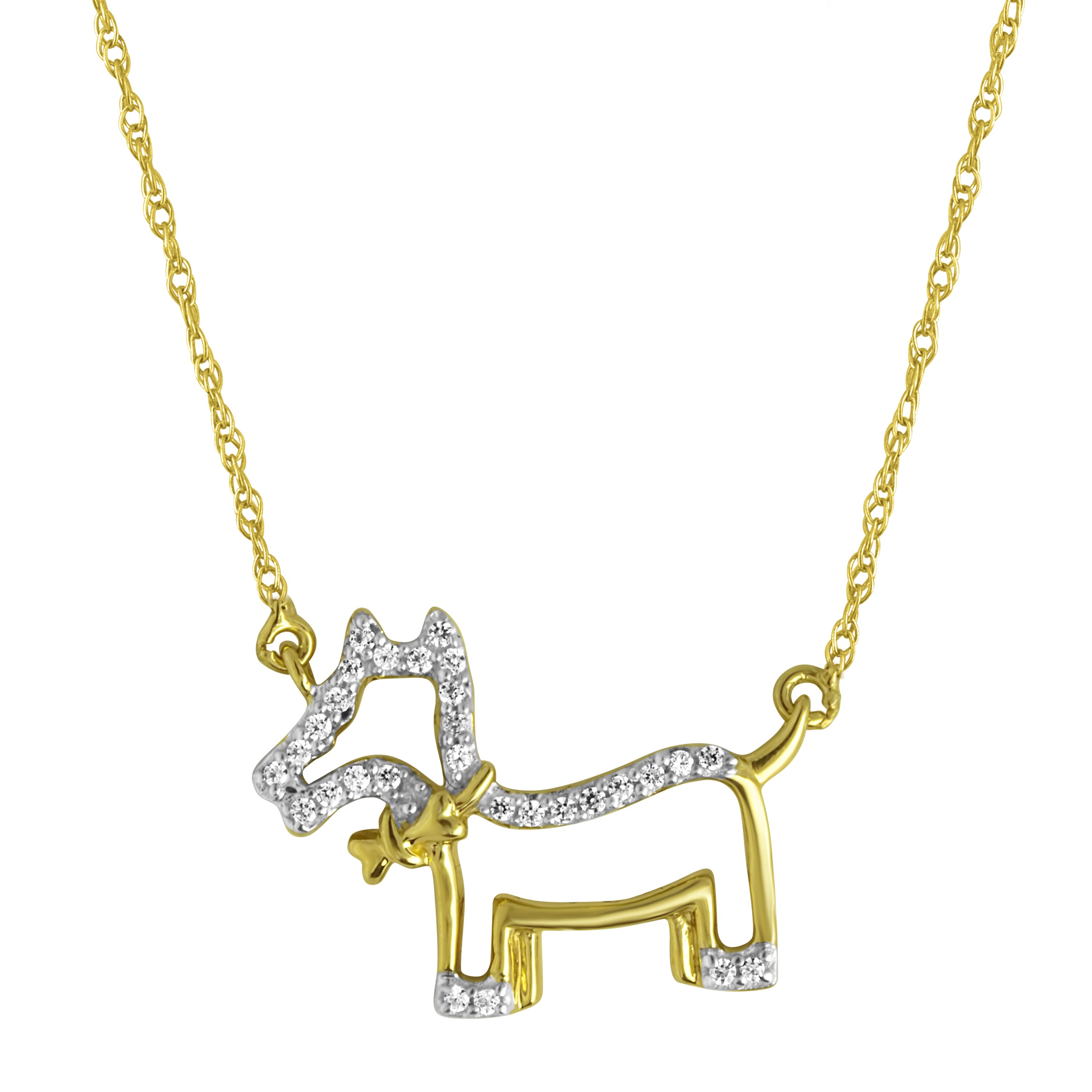 dog shaped necklace