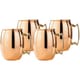 preview thumbnail 1 of 4, Solid Moscow Mule Copper Mugs with Smooth Finish -16oz with Brass Handle