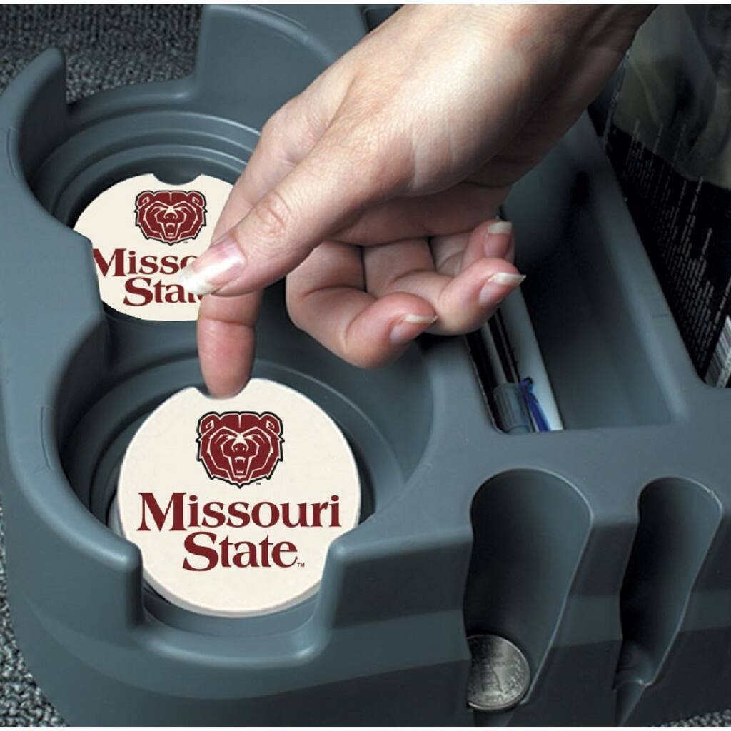Missouri State Bears Absorbent Stone Car Coaster (Set of 2) - 4x6