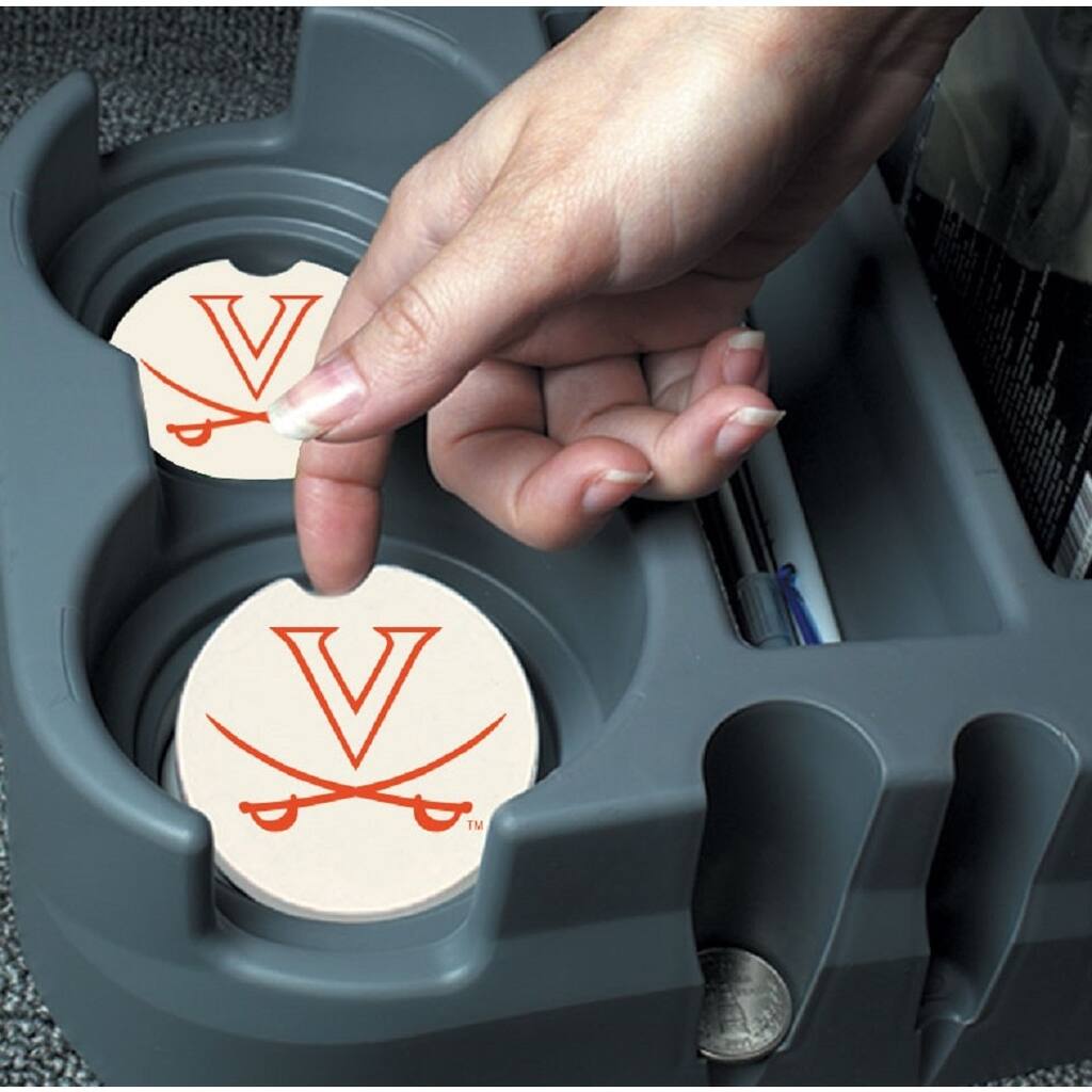 Virginia Cavaliers Absorbent Stone Car Coaster (Set of 2)