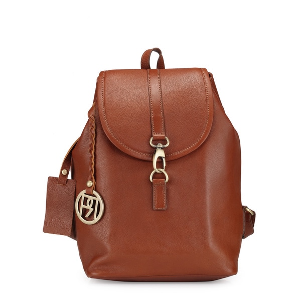 Handmade Phive Rivers Women's Backpack (Tan) (PR1035) (Italy) - One Size