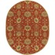 preview thumbnail 1 of 5, Hand Tufted Foster Wool Area Rug 8' x 10' Oval - Rust