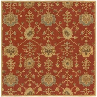 Rust Round Oval Square Area Rugs For Less Hand Tufted Foster Wool Rug 6 Square