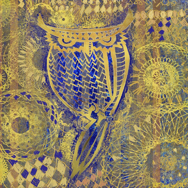 Marmont Hill - Owl Painting Print on Canvas - Multi-Color