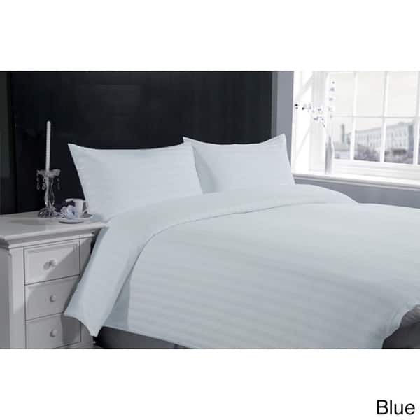 Duvet Cover Set Satin Stripe Bed Set with Pillow Case 300 Thread Count