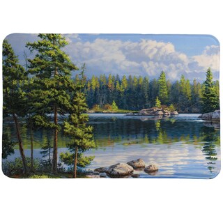 Lake Theme Rug Blue Lake Memory Foam Rug - Bed Bath & Beyond - 11158623