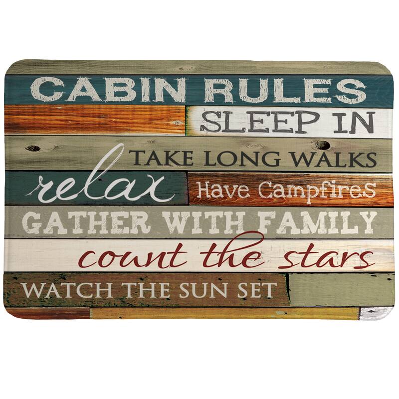 Rules of the Cabin Memory Foam Rug
