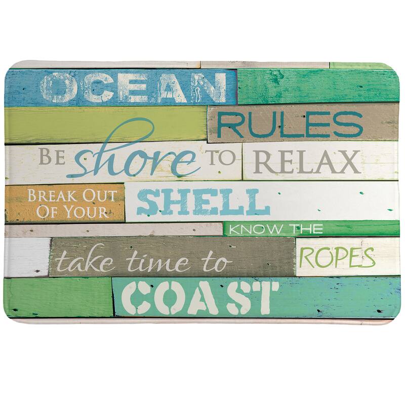 Laural Home Ocean Rules Memory Foam Rug - 20x30