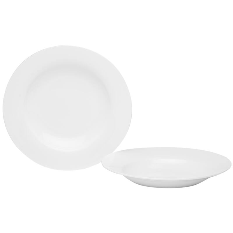 Red Vanilla Rimmed Soup Bowls (Set of 4) - 8.75"d