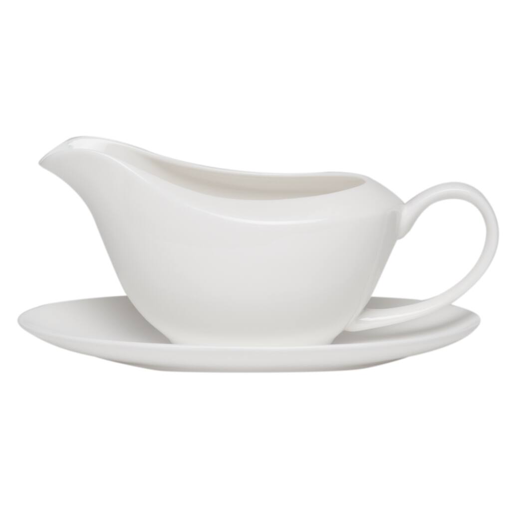 Red Vanilla Gravy Boat with Tray