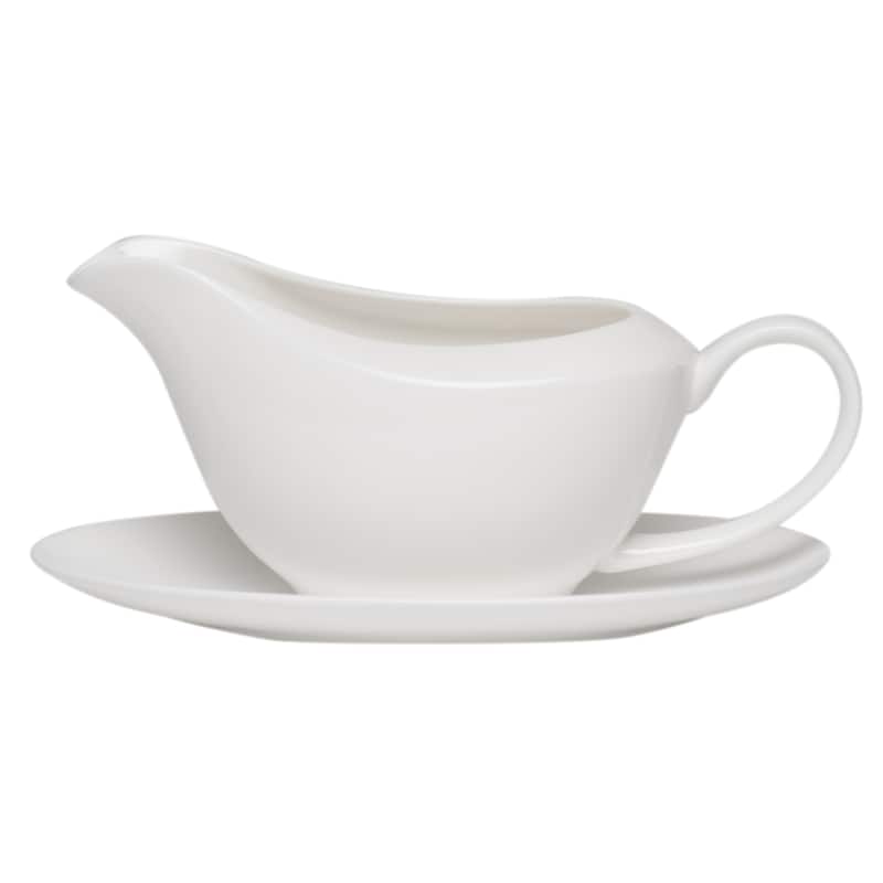 Red Vanilla Gravy Boat with Tray