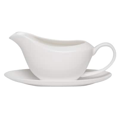 Red Vanilla Gravy Boat with Tray