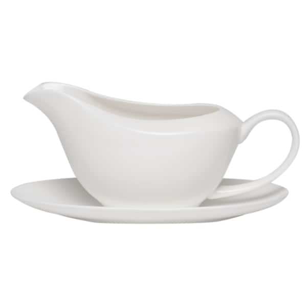 Red Vanilla Gravy Boat with Tray