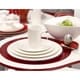 preview thumbnail 1 of 1, Red Vanilla Rimmed Oversized Dinner Plate 11.75" (Set of 2)