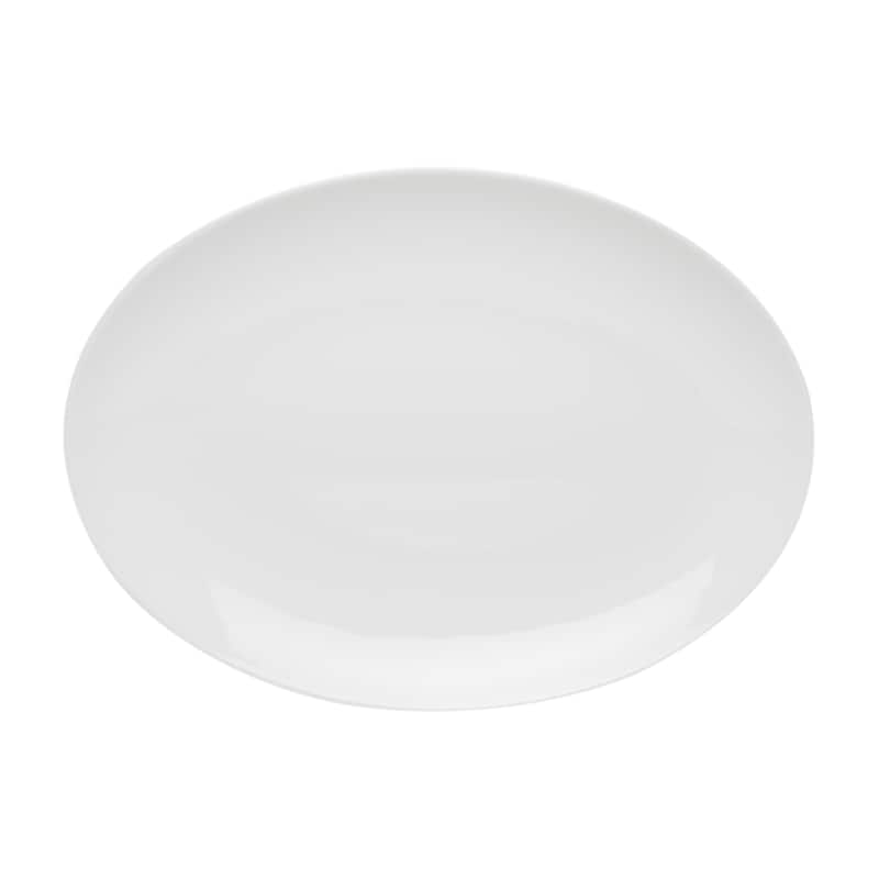 Red Vanilla Coupe Oval Platters (Set of 2)