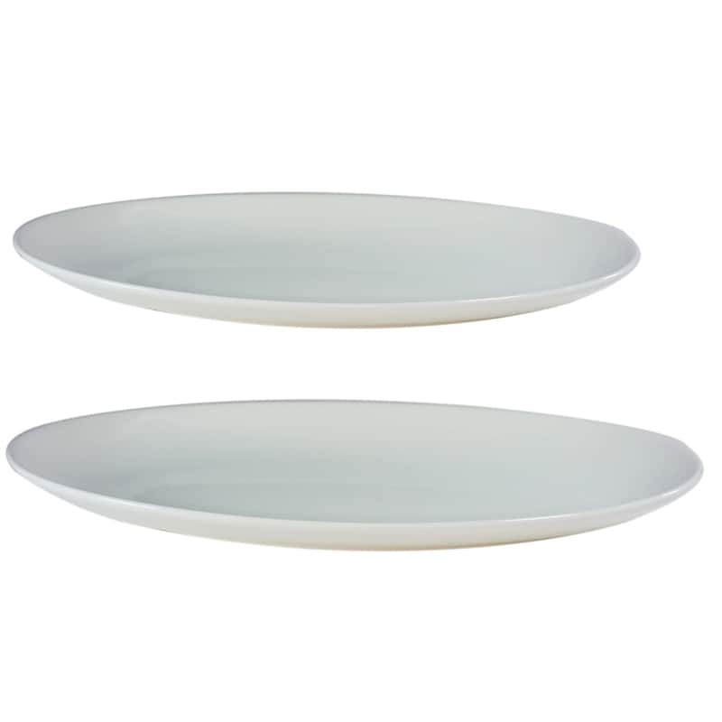 Red Vanilla Coupe Oval Platters (Set of 2)