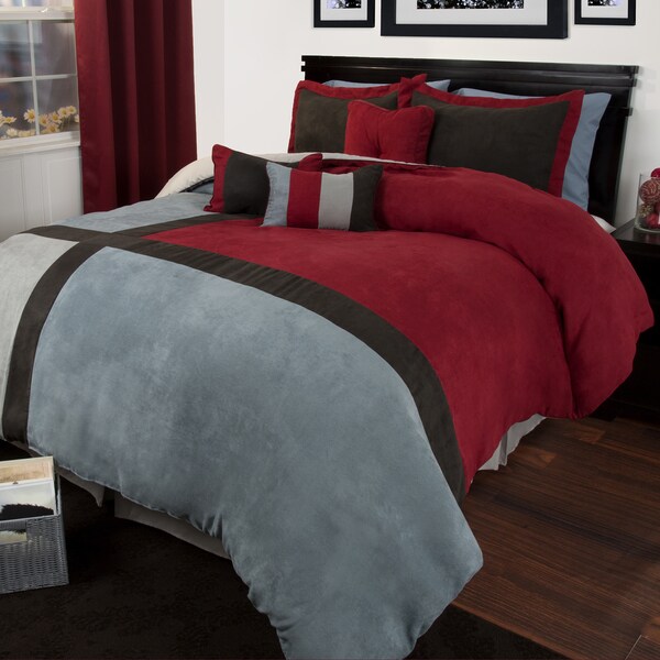 Windsor Home Rhea 7 Piece Suede Comforter Set