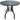 Premium Aluminum 42-inch Diameter Counter Height Bar Table - N/A