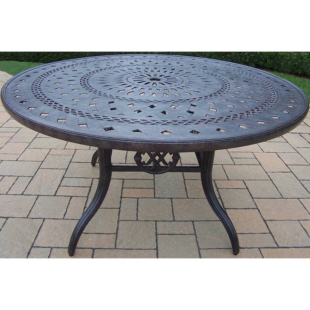 Plymouth Cast Aluminum 54-inch Round Dining Table