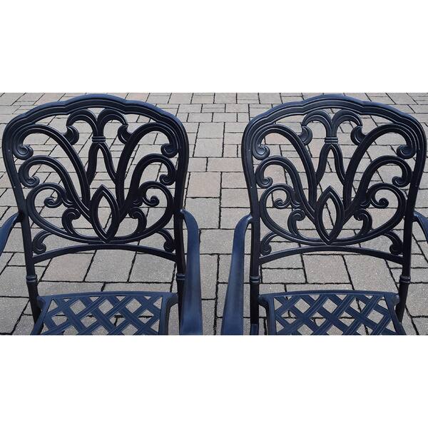 Sunbrella Aluminum Swivel Rocker 3 Piece Set With 2 Sunbrella Cushioned Swivel Rockers And 21 Inch Side Table Overstock 11158793