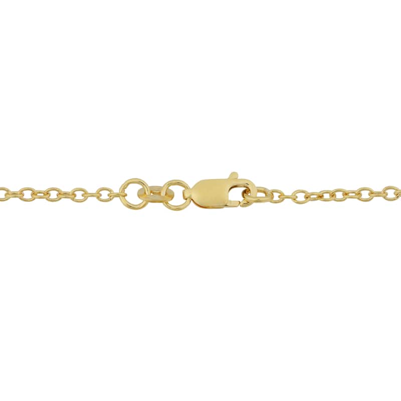Fremada 14k Yellow Gold Triple Oval Rolo Link Necklace (18 inches)