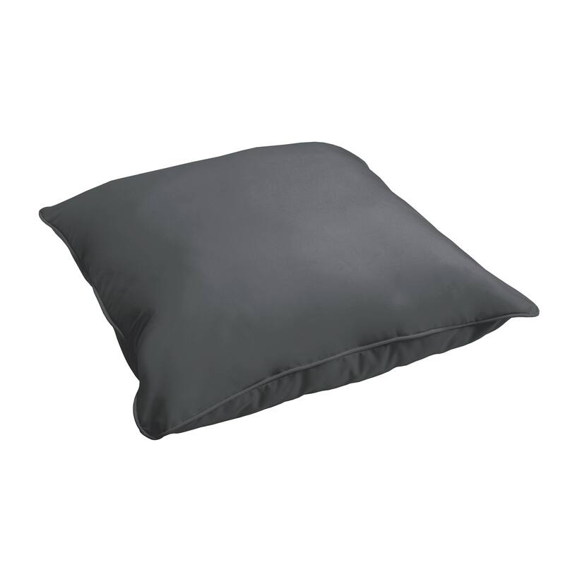 Sorra Home Sloane Charcoal Grey 26-inch Indoor/ Outdoor Corded Floor Pillow