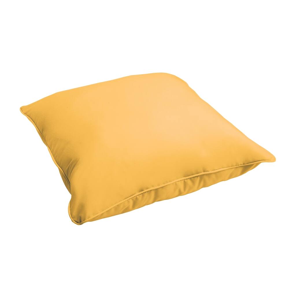 Sorra Home Sloane Butter Yellow 26-inch Indoor/ Outdoor Corded Floor Pillow
