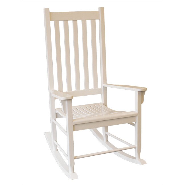 Tortuga Outdoor Traditional Wooden Rocking Chair - White ...