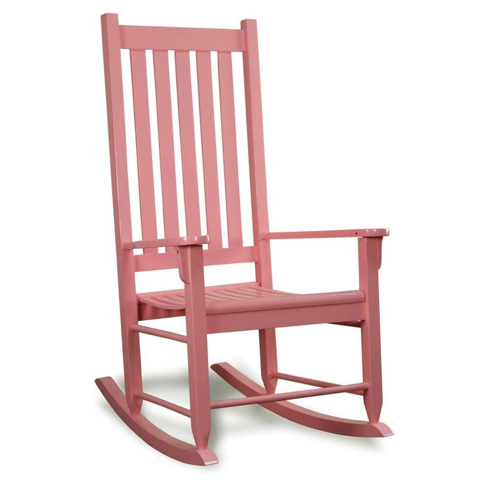Pink Traditional Wooden Rocking Chair