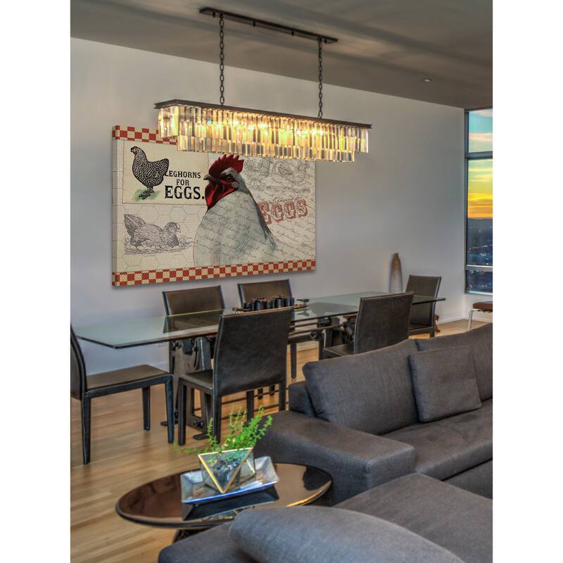 Marmont Hill - 'Check Chicken 2' Painting Print on Canvas - Multi-Color