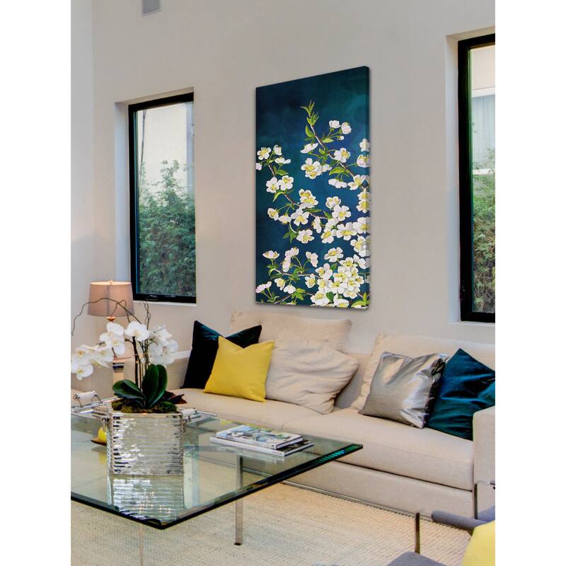 Marmont Hill - 'White in Blue' Painting Print on Canvas - Multi-Color