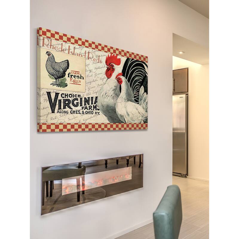 Marmont Hill - 'Rhode Island Reds' Painting Print on Canvas - Multi-Color