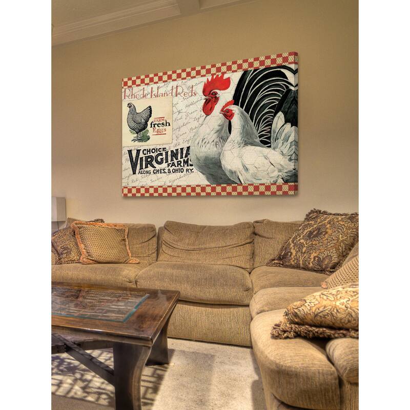 Marmont Hill - 'Rhode Island Reds' Painting Print on Canvas - Multi-Color