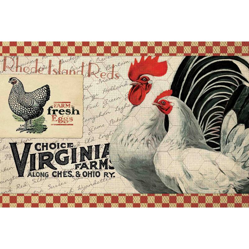 Marmont Hill - 'Rhode Island Reds' Painting Print on Canvas - Multi-Color