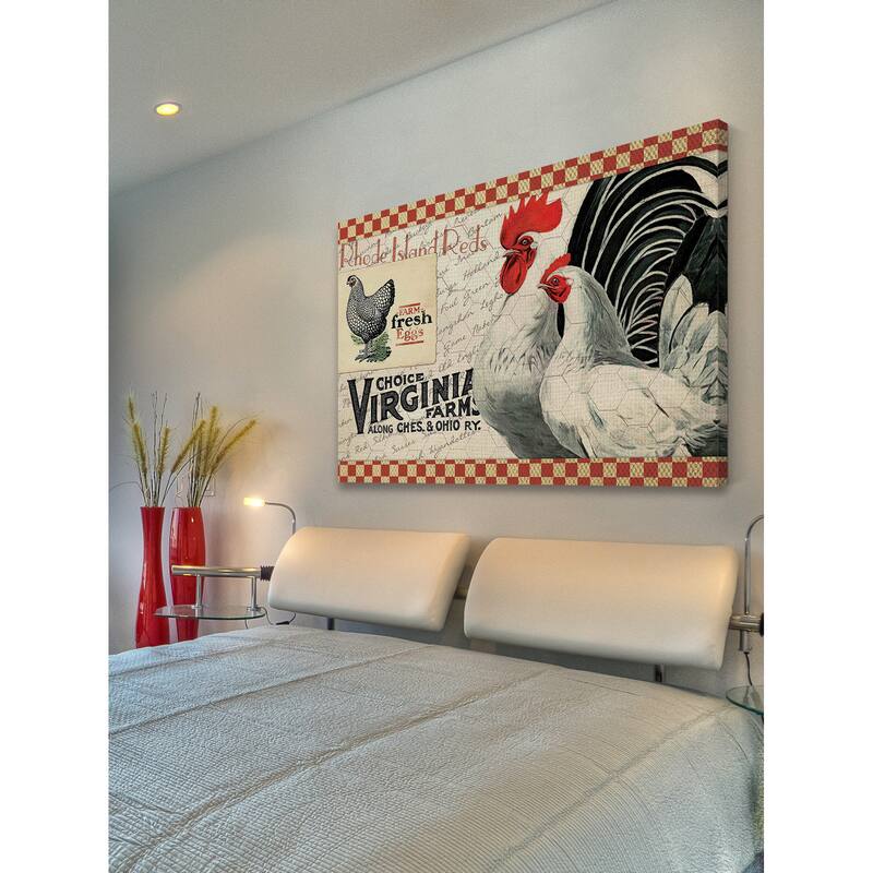 Marmont Hill - 'Rhode Island Reds' Painting Print on Canvas - Multi-Color