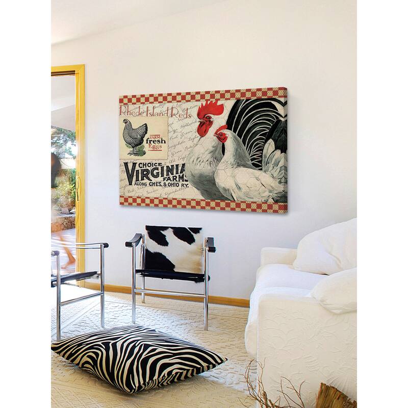Marmont Hill - 'Rhode Island Reds' Painting Print on Canvas - Multi-Color