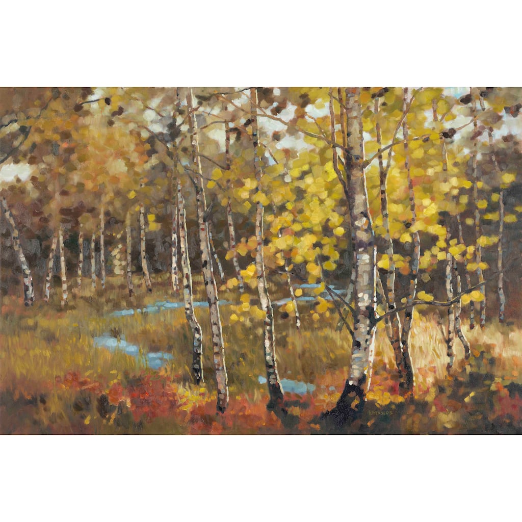 Marmont Hill - 'October Landscape II' by Michael Woodward Painting Print on Canvas - Multi-Color